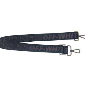Off-White Purse Strap Belt Multi-Purpose Strap Adjustable Brass Hardware Black